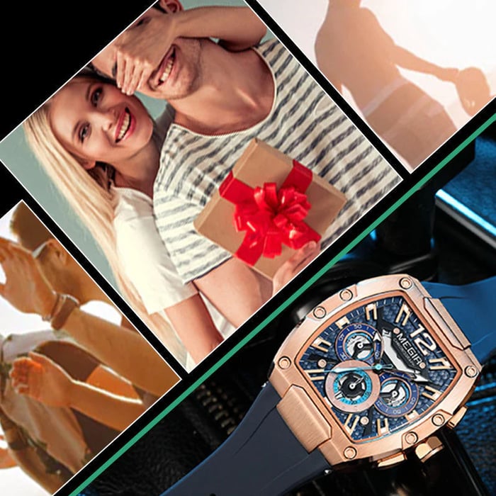 Men's Fashion Quartz TONNEAU Watch