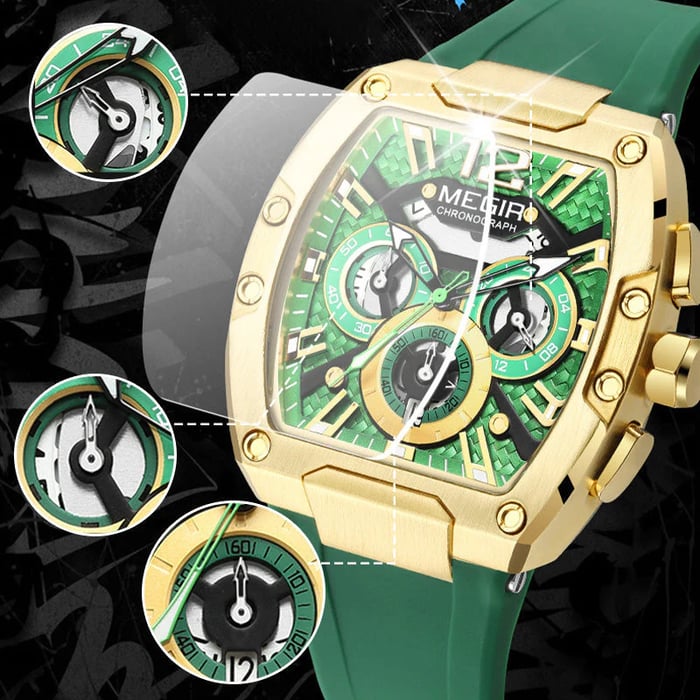 Men's Fashion Quartz TONNEAU Watch