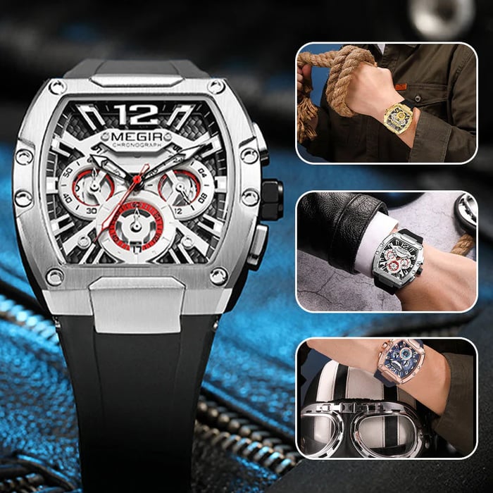 Men's Fashion Quartz TONNEAU Watch