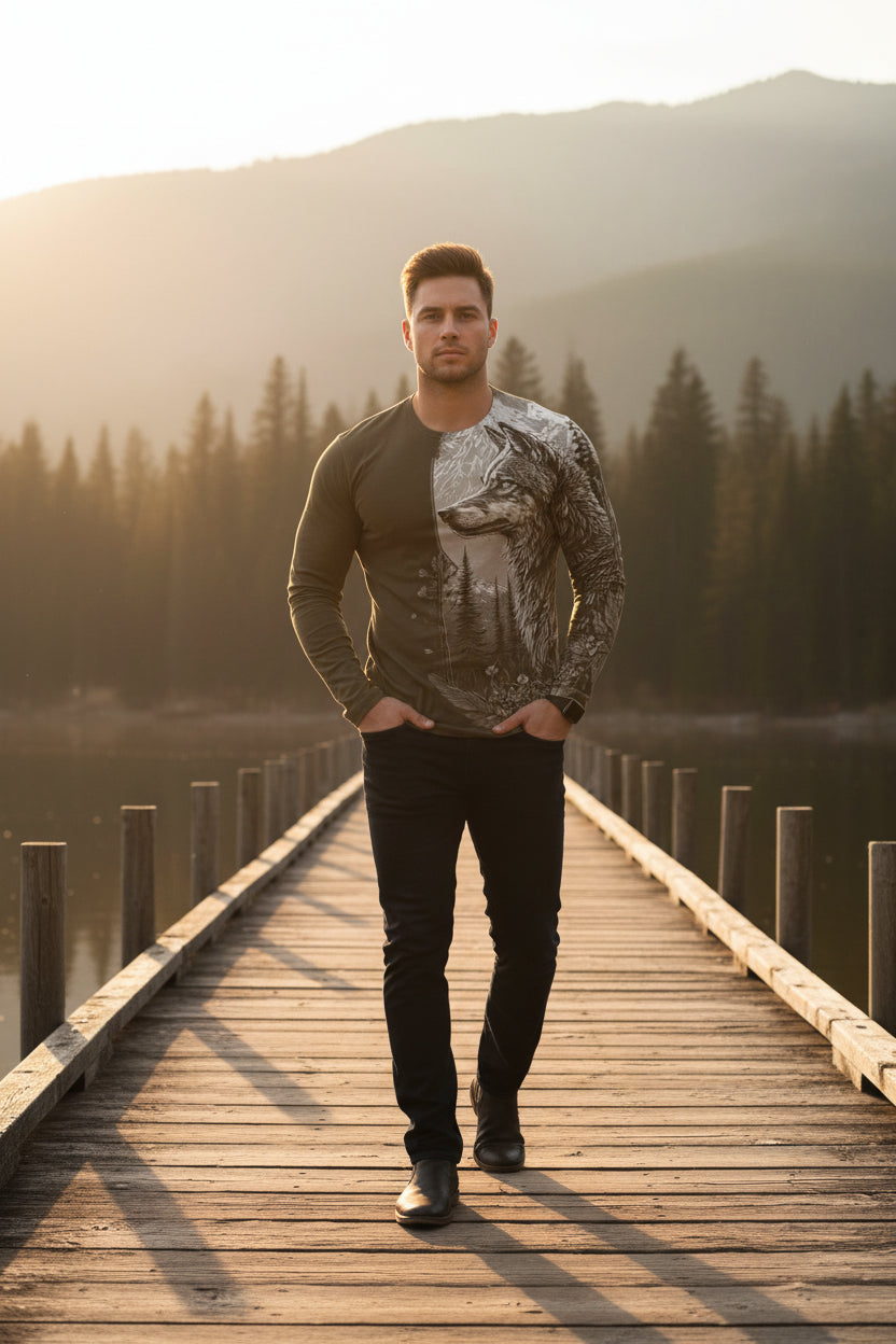 Wolf Graphic Tee: Rugged Spirit, Urban Comfort