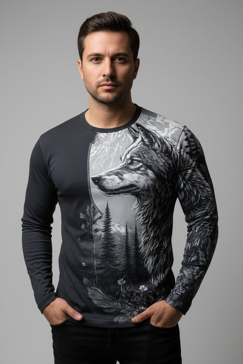 Wolf Graphic Tee: Rugged Spirit, Urban Comfort