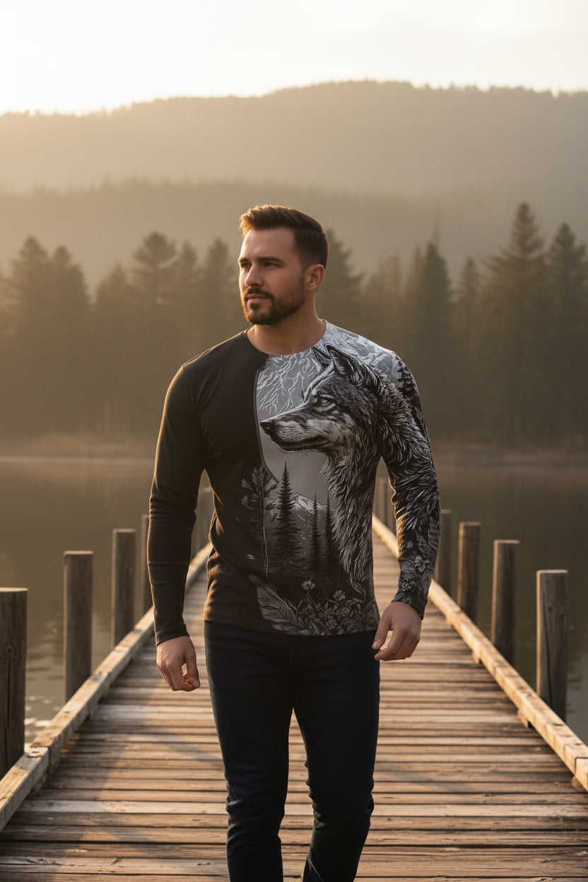 Wolf Graphic Tee: Rugged Spirit, Urban Comfort