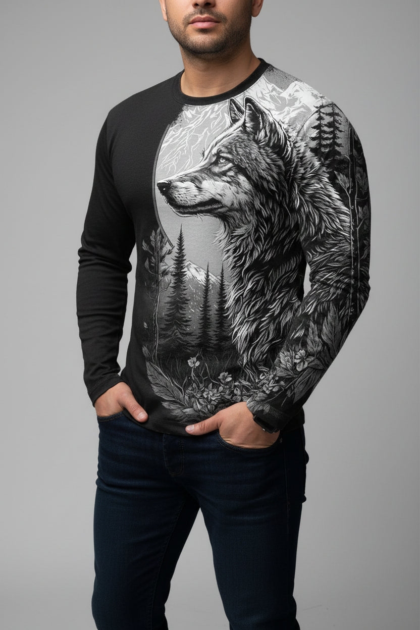 Wolf Graphic Tee: Rugged Spirit, Urban Comfort