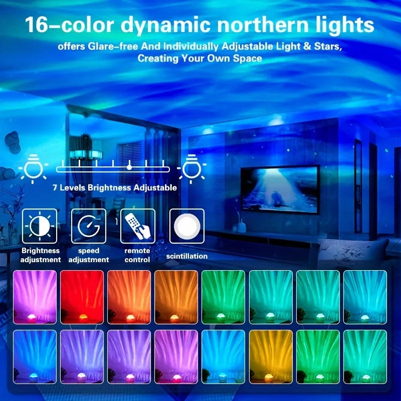 Northern Lights and 3D Water Wave Projection Lights